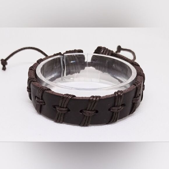 Other - Leather bracelet layered brown new e22